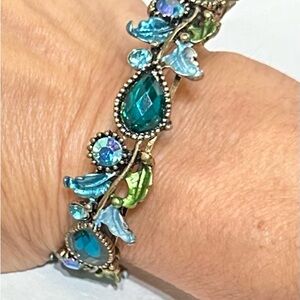 Contemporary rhinestone call bracelet